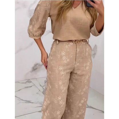 Women's Elegant Embroidered 2-Piece Set