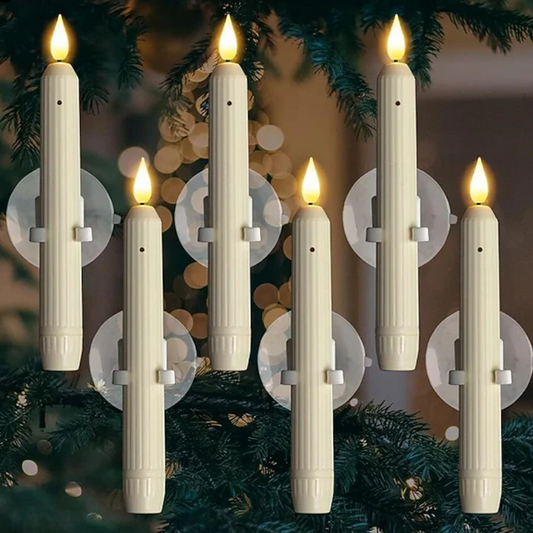 Led Taper Candles With Sensor & Suction Cup