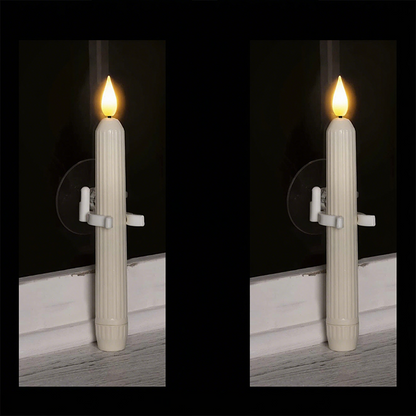 Led Taper Candles With Sensor & Suction Cup