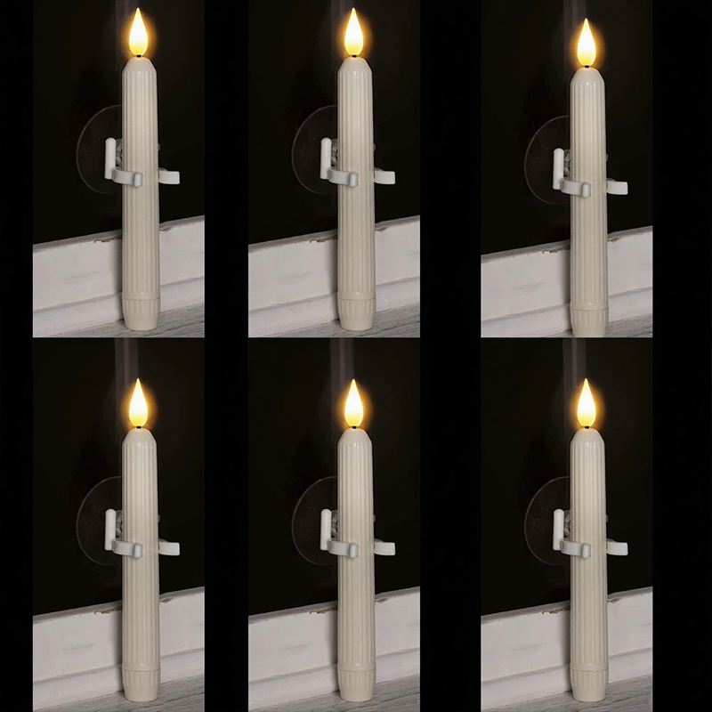 Led Taper Candles With Sensor & Suction Cup