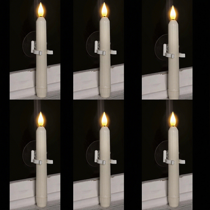 Led Taper Candles With Sensor & Suction Cup