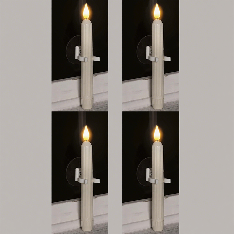 Led Taper Candles With Sensor & Suction Cup