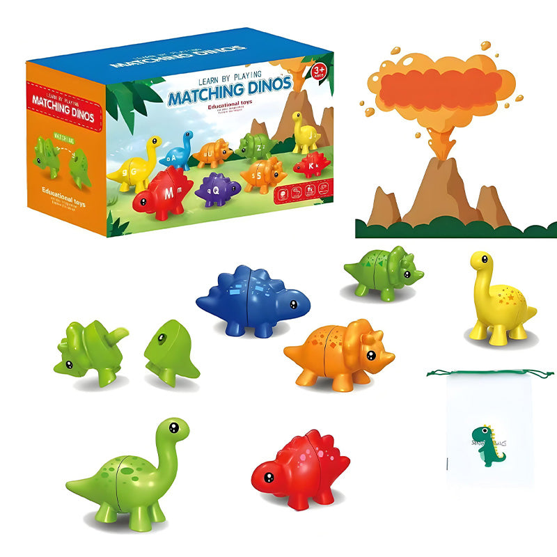 Dinosaur Alphabet Matching Game Set for Kids