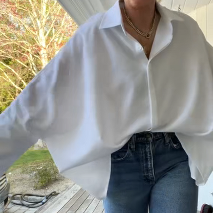 Women's Flared Hem Lapel Shirt