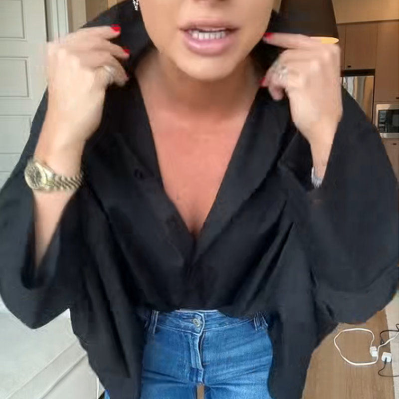 Women's Flared Hem Lapel Shirt