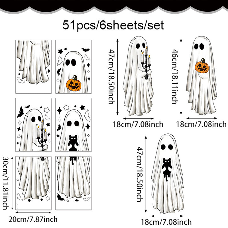 🔥 LAST DAY PROMOTION - 50%OFF 🔥  Cute & Fun Halloween Ghost Static Window Cling