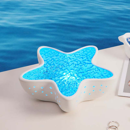 🌊Multi-color adjustment Hot selling atmosphere room decoration starfish wave projection lamp