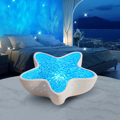 🌊Multi-color adjustment Hot selling atmosphere room decoration starfish wave projection lamp