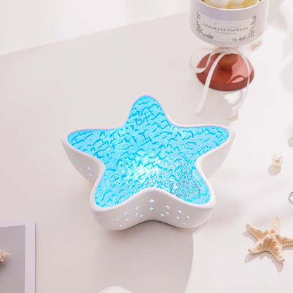 🌊Multi-color adjustment Hot selling atmosphere room decoration starfish wave projection lamp