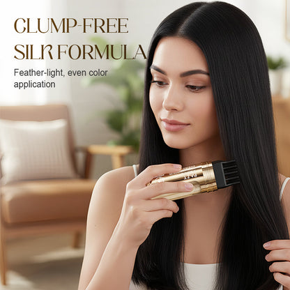 ✨ 2-IN-1 HAIR DYE COMB - Precision Application for Gray Coverage, Non-Drip Formula with Nourishing Argan Oil, 5 Min Processing Time 🌸🧴