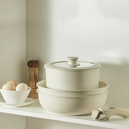 ⏳Time-limited Special⏰Non-stick Cookware Set with Removable Handle - Oven Safe