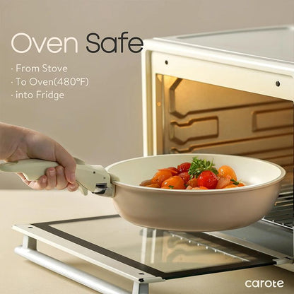 ⏳Time-limited Special⏰Non-stick Cookware Set with Removable Handle - Oven Safe