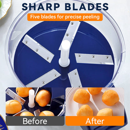 ⏳Limited-time 50% off⏰Transparent Electric Fruit and Vegetable Peeler🍇🧄