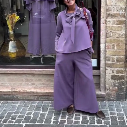 🔥Limited-time offer-Long Sleeve Cape Top & Pants 2-Piece Set