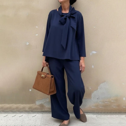 🔥Limited-time offer-Long Sleeve Cape Top & Pants 2-Piece Set