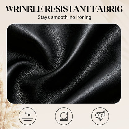 🔥Limited-time offer-High-Waisted Stretch Faux Leather Flare Jeans