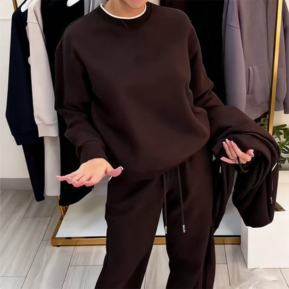 🔥New Arrival 50% Off-Women's Fashion Round Neck Tops ＆ Pants 2-Piece Set