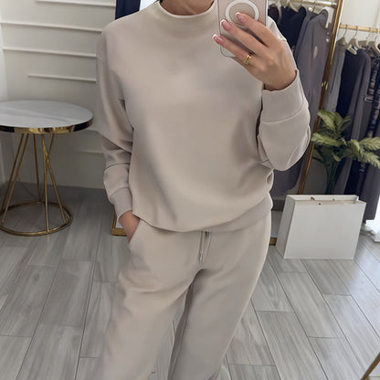 🔥New Arrival 50% Off-Women's Fashion Round Neck Tops ＆ Pants 2-Piece Set