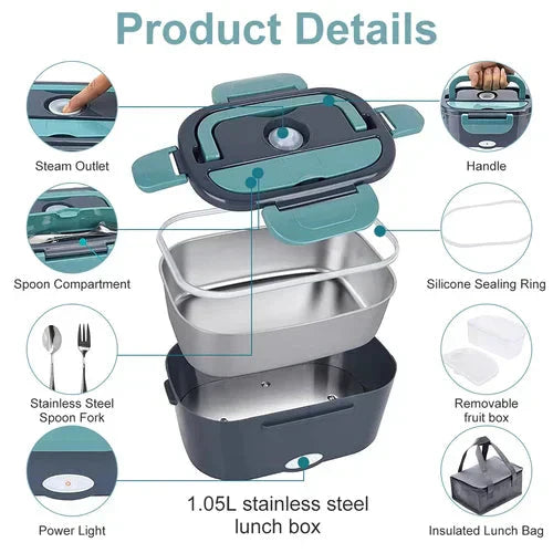 🎁NEW YEAR 2026 HOT SALE 🔥2-in-1 Portable Dual Voltage Electric 7-Piece Set Lunch Box🚛Free Shipping