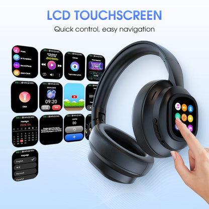 🎧 50% OFF NOW! ✨ AI Bluetooth Headphones - Smart LCD Display & Voice Assistant with Premium Sound Quality for Music & Calls 📱✨