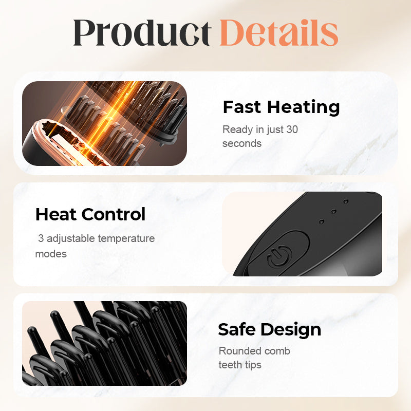 🏆Flash Sale⚡Buy Now 50% OFF-Mini Cordless Hair Straightener Comb🎁