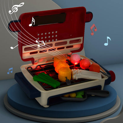 🍖 60% OFF NOW! ✨ Kids BBQ Grill Playset - Realistic Smoke & Sound Effects with 8 Toy Food Items for Imaginative Play 🎵👧🧑