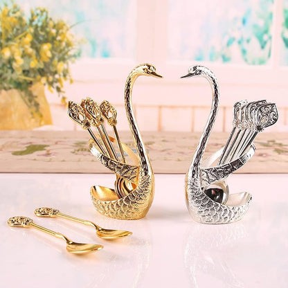 🦢✨☕ Creative Swan Design Coffee Stirring Spoon Set (6 Spoons)