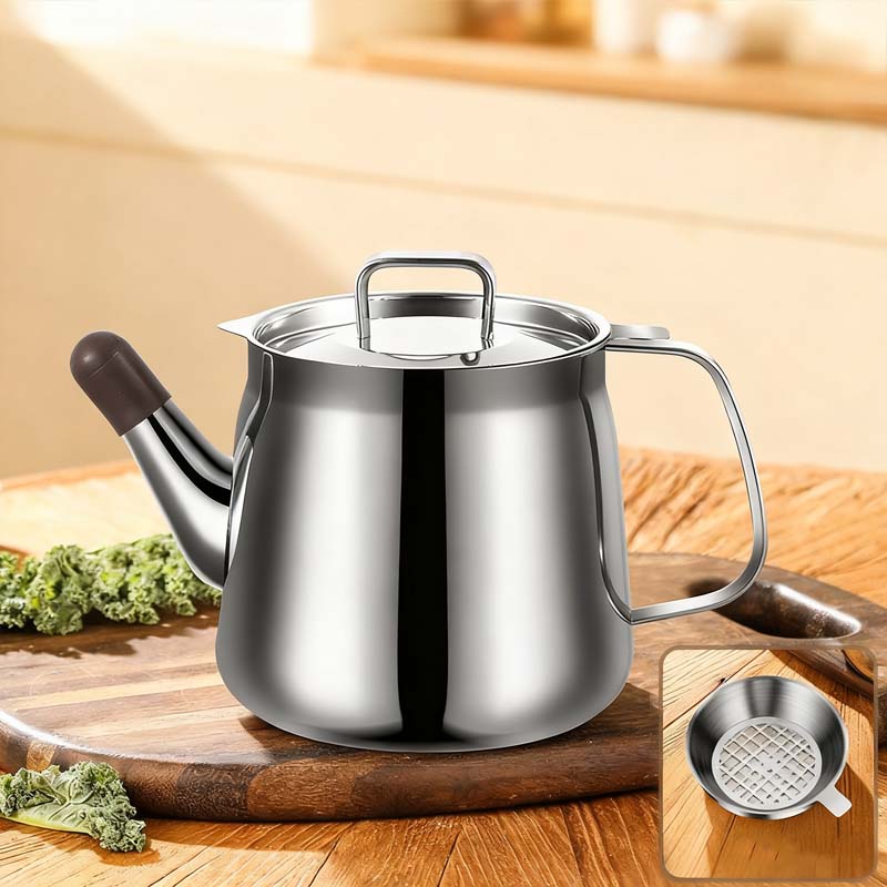 📢📢50% OFF🔥Durable Stainless Steel Oil Filter Pot