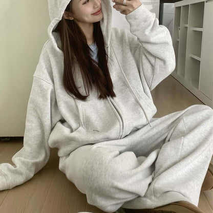 Women's Fashionable Hoodie and Jogger Two-Piece Set