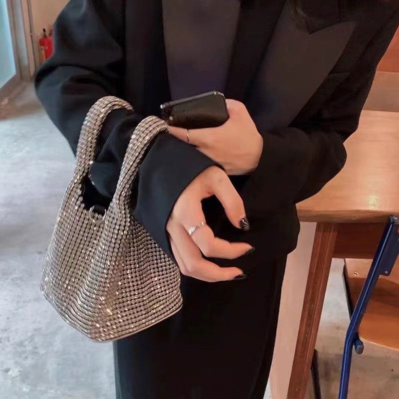 🔥New Arrivals Special Offer-Women's Rhinestone Bucket Handbag