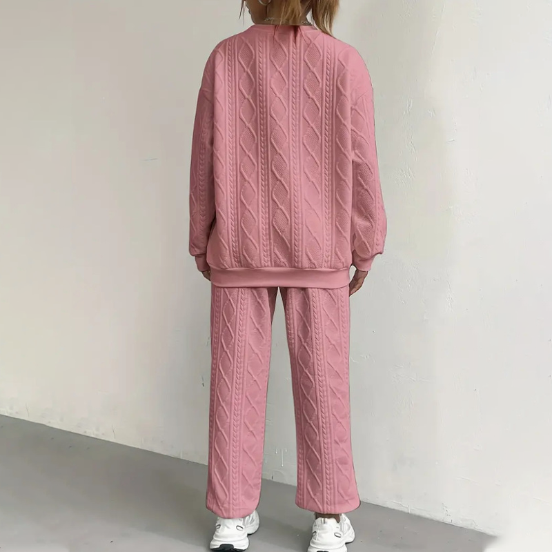 🔥Hot Sale Deals-Casual Long Sleeve Knit Pullover & Pants 2-Piece Set