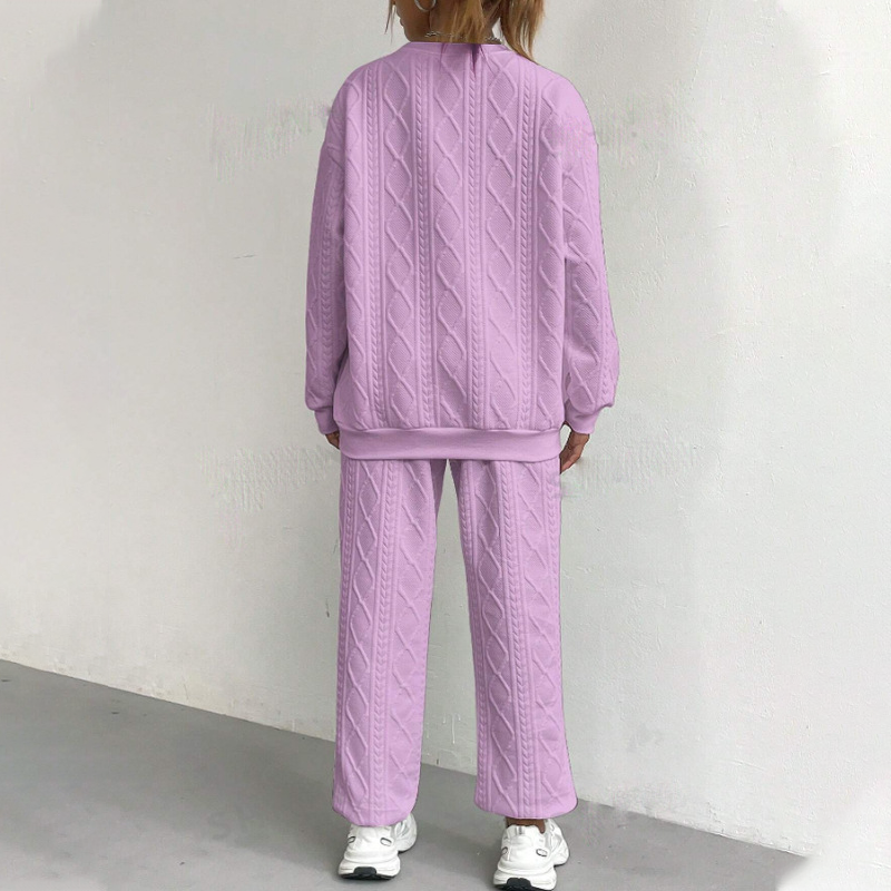 🔥Hot Sale Deals-Casual Long Sleeve Knit Pullover & Pants 2-Piece Set