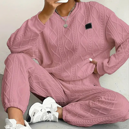 🔥Hot Sale Deals-Casual Long Sleeve Knit Pullover & Pants 2-Piece Set