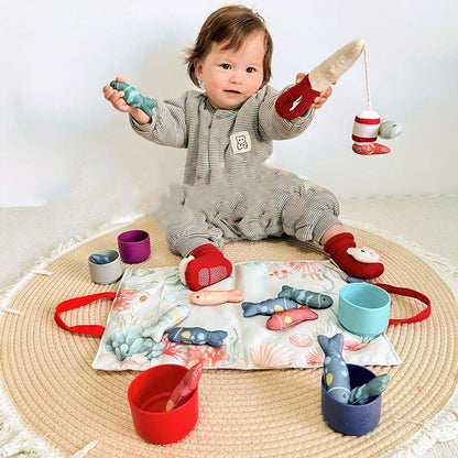 🐟 2-in-1 Magnetic Fishing & Stacking Cup Toy for Toddlers – Fun Meets Learning!