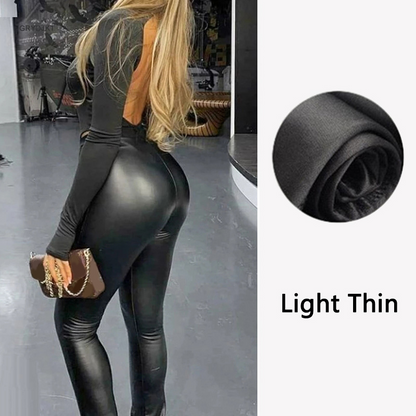 🔥Limited-time offer-Women's Faux Leather High Waisted Thickened Leggings