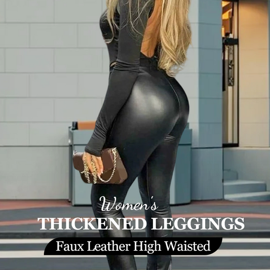 🔥Limited-time offer-Women's Faux Leather High Waisted Thickened Leggings