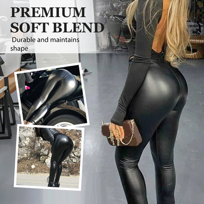 🔥Limited-time offer-Women's Faux Leather High Waisted Thickened Leggings