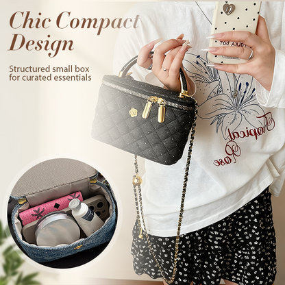 🔥Limited-time offer-Women's Quilted Rhinestone Denim Crossbody Box Bag