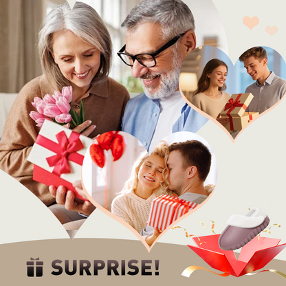 Plush-Lined Cotton Slippers with Covered Heel -🥰The lining is removable and machine washable!