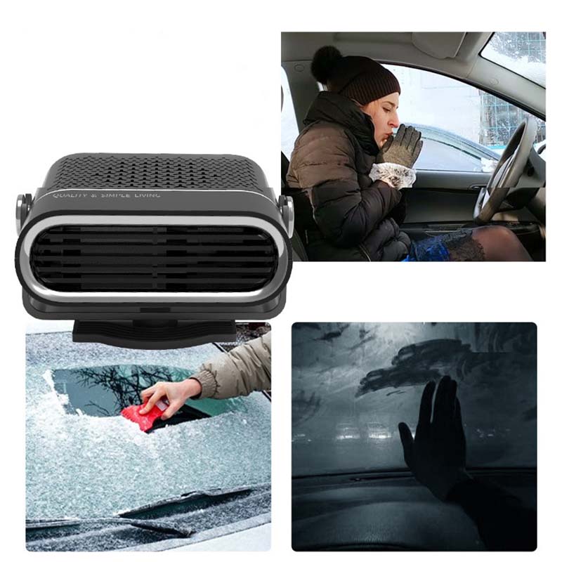 🚗🔥 2-in-1 Portable Car Heater & Fan - 360° Rotation, Quick Defrost, Heating & Cooling, Ultra-Quiet & Lightweight for All Seasons!