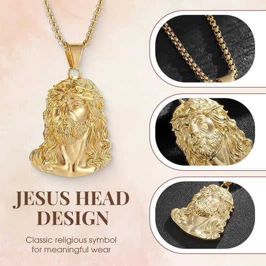 ⏳Limited-time 50% off⏰Jesus Head Pendant Necklace✝️📿