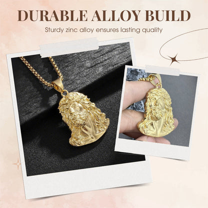 ⏳Limited-time 50% off⏰Jesus Head Pendant Necklace✝️📿