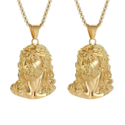 ⏳Limited-time 50% off⏰Jesus Head Pendant Necklace✝️📿