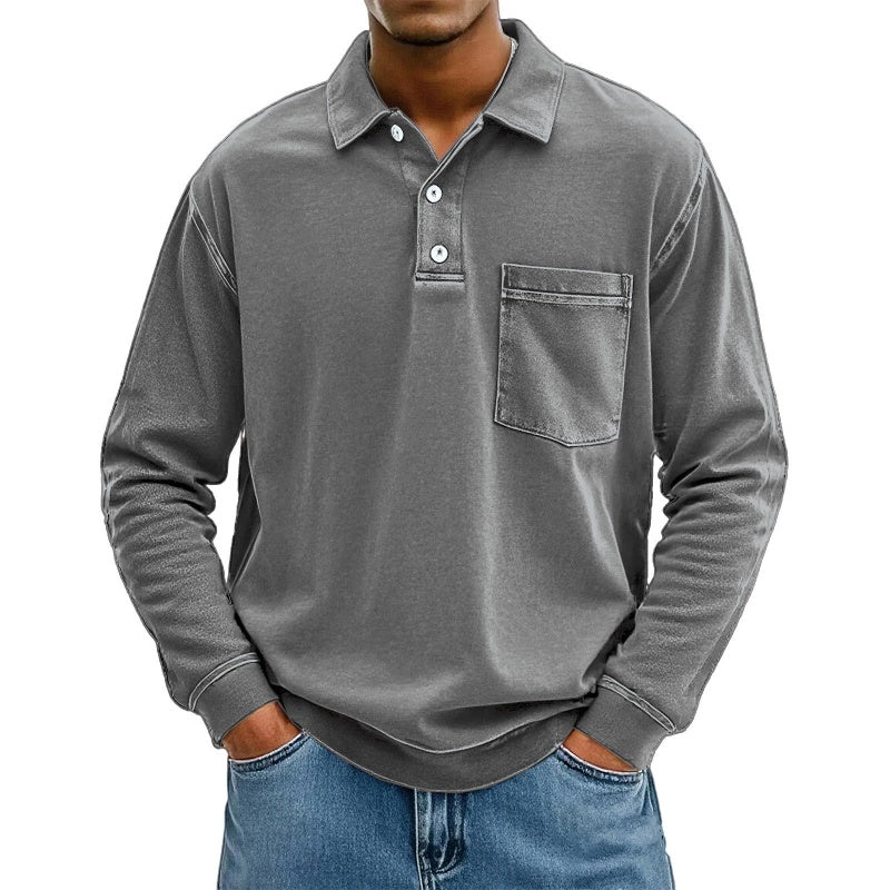 ⌛Limited-Time Offer-Men's Casual Long Sleeve Shirt With Pocket