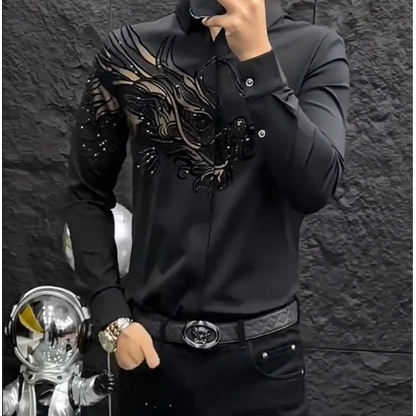 👔 Men’s Slim Fit Printed Shirt – Turn Every Head in the Room!