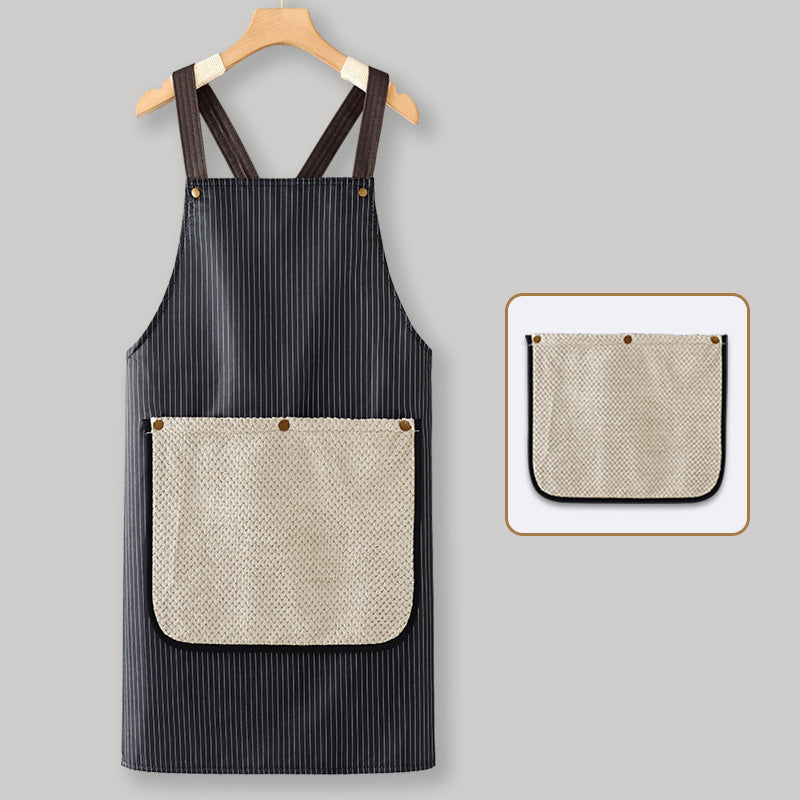 🔥NEW YEAR 50% OFF Sale!🔥Cross-Back Waterproof Apron with Detachable Hand Towel