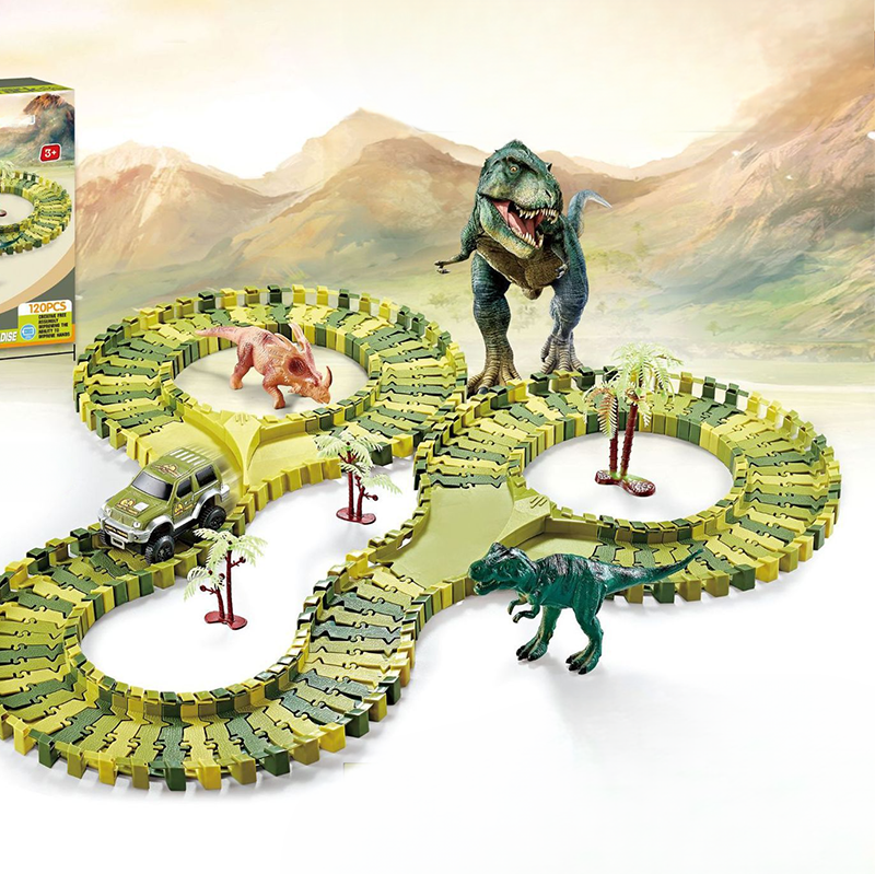 🎁Christmas Special Sale: Up to 50% Off!💝🦖Creative Dinosaur Theme Track Toy Set