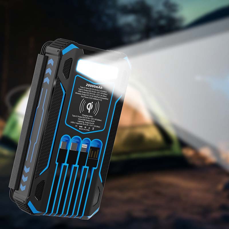 🔥Christmas Limited-Time Offer: 50% OFF!!!🔥20000mAh Solar Power Bank with Foldable Panels, Wireless Charging & LED Flashlight
