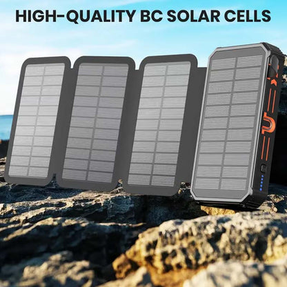 🔥Christmas Limited-Time Offer: 50% OFF!!!🔥20000mAh Solar Power Bank with Foldable Panels, Wireless Charging & LED Flashlight