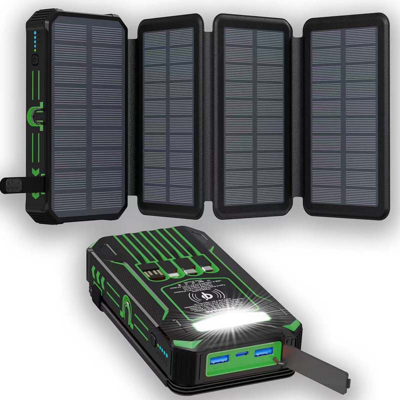 🔥Christmas Limited-Time Offer: 50% OFF!!!🔥20000mAh Solar Power Bank with Foldable Panels, Wireless Charging & LED Flashlight